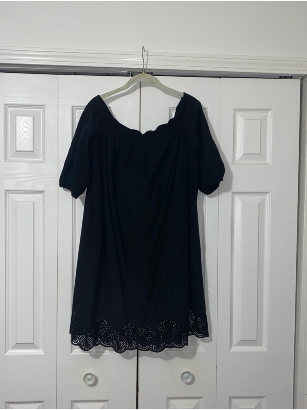 love Fire Black Off Shoulder Dress with pretty detail